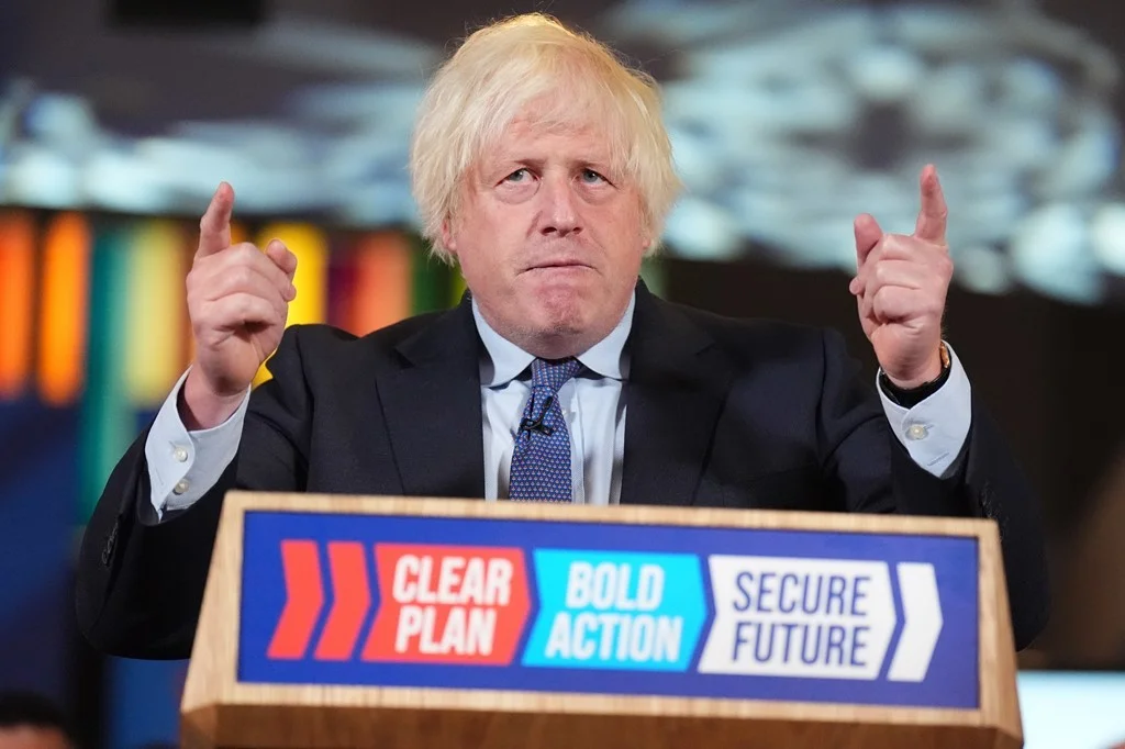 英国大选,苏纳克求助,约翰逊站台